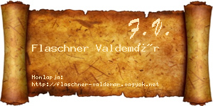 Flaschner Valdemár névjegykártya